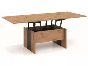 DERIA jedálenský rozkladací stôl, dub Artisan / antracit