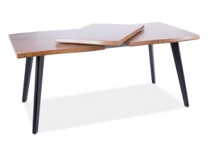 FRESNO jedálenský stôl 120-180, dub / čierna