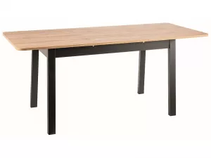 IKAR rozkladací stôl, dub Artisan / čierna