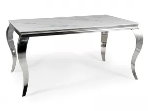 PRINCE jedálenský stôl 180, biela / chróm