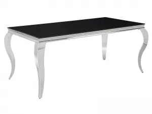 PRINCE jedálenský stôl 180, čierna / chróm