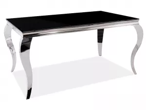 PRINCE jedálenský stôl, čierna / chróm