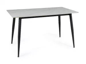 RION jedálenský stôl 130, biela / čierna