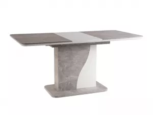 SYRIUSZ stôl jedálenský rozkladací, šedá / biela
