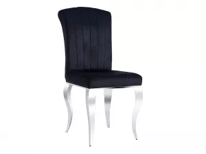 PRINCE VELVET jedálenská stolička, čierna
