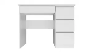 MIJAS písací stôl so zásuvkami, biely, pravý