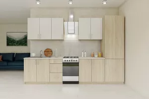MODEST moderná kuchyňa 260, biela / dub Sonoma