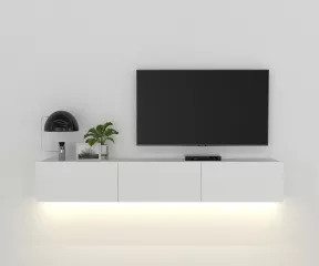 DAMLA TV stolík, biely s LED