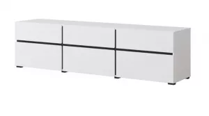 CROSS 41 TV stolík, biela / čierna