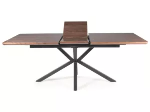 Logan jedálenský stôl 160(200) x 90, orech/matná čierna