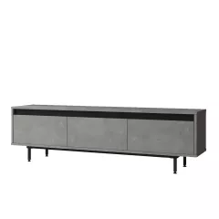 LV1-RL, televízny stolík, sivá/čierna