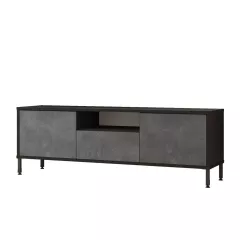 LV2-RL, televízny stolík, sivá/čierna
