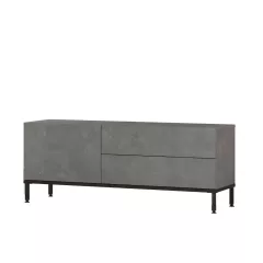 LV5-RL, televízny stolík, sivá/čierna