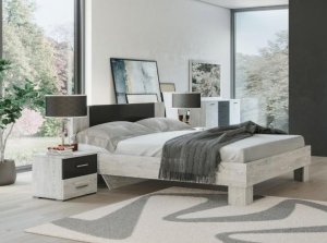 LILEA NEW manelsk postel 160, antracit/light artwood