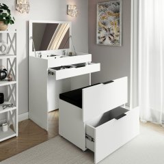 LOLA toaletn stolk 2v1, biela Nymphea Alba