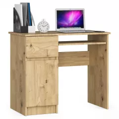 Písací stôl PIKSEL 90 cm ľavý - dub artisan