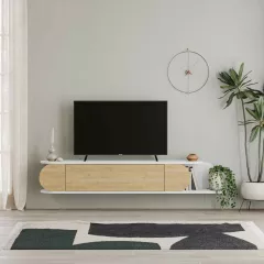 TONE, TV stolk, biela / dub