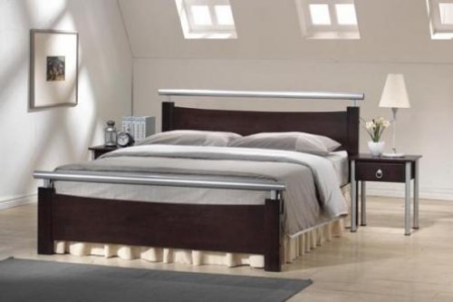 MADRYT kovov� poste� 160x200; wenge/kov