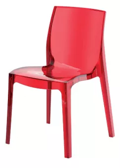 FEMME FATALE plastov stolika, rosso transparent