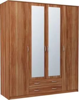 VIKA 4D 4-dverov skria so zrkadlom, slivka walis