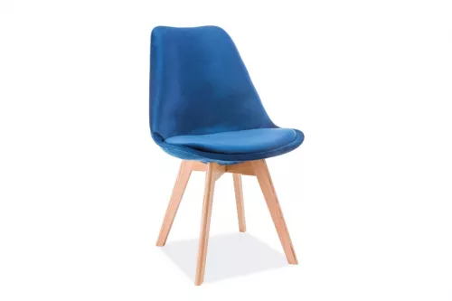 DIOR jedlensk stolika, dub/modr zamat