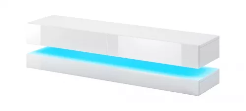 COSMO TV skrinka s LED, biely lesk
