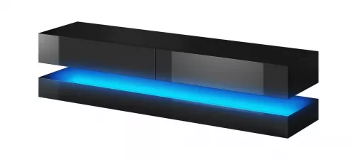 COSMO TV skrinka s LED, ierny lesk