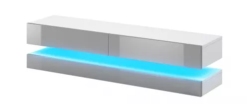 COSMO TV skrinka s LED, biely lesk/ed lesk