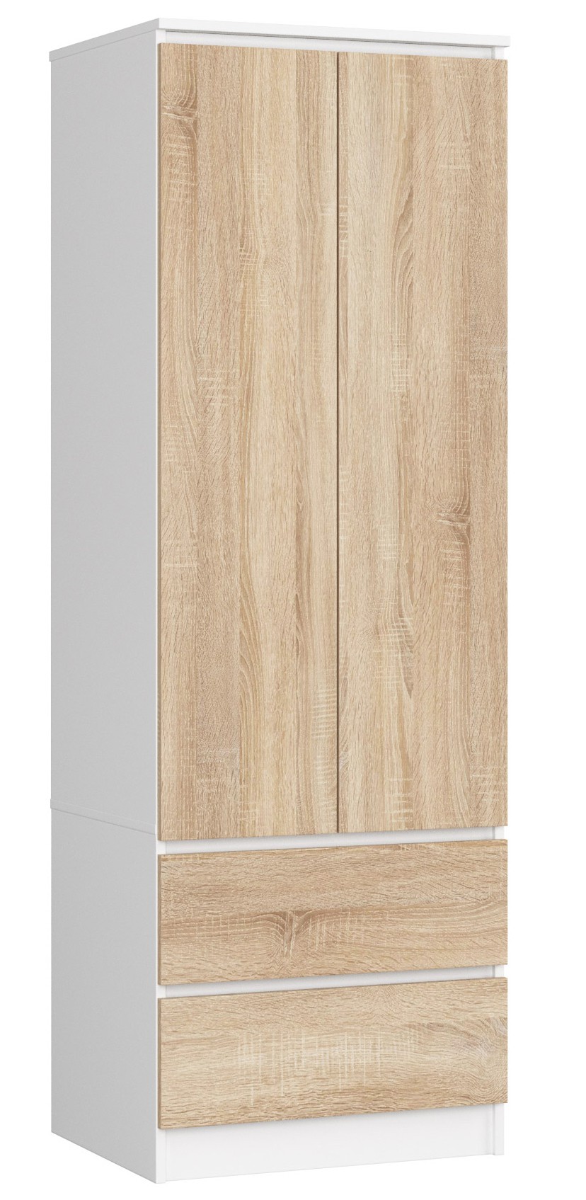 Akord Šatníková skriňa Star 60 cm BIELA / SONOMA