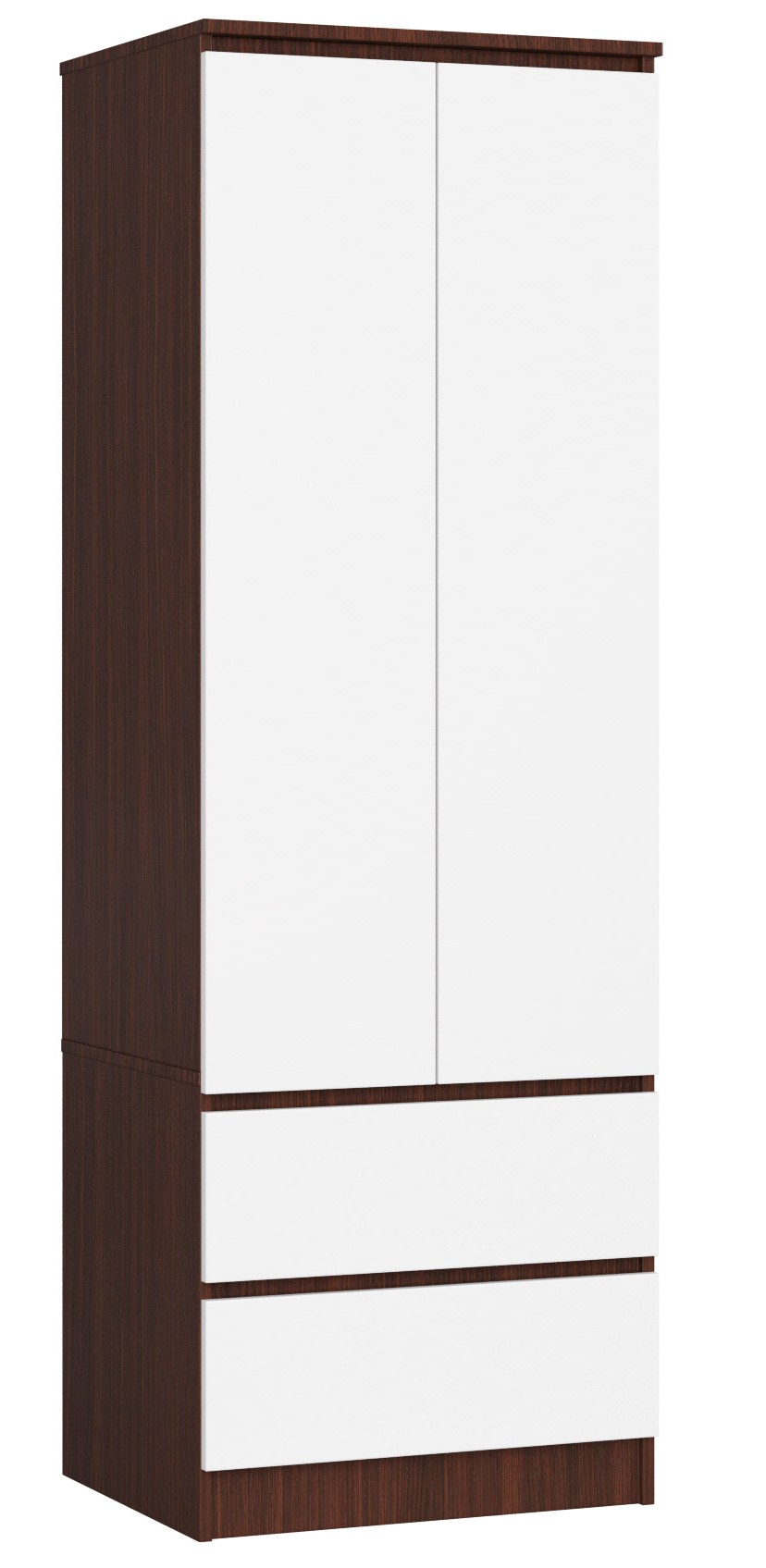 Akord Šatníková skriňa Star 60 cm VENGE / BIELA