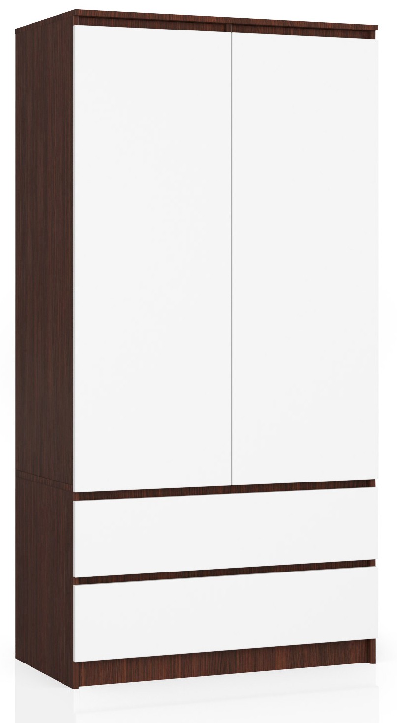 Akord Šatníková skriňa Star 90 cm VENGE / BIELA