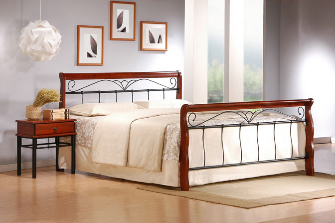 VerDesign VENECJA posteľ 180x200, antická čerešňa