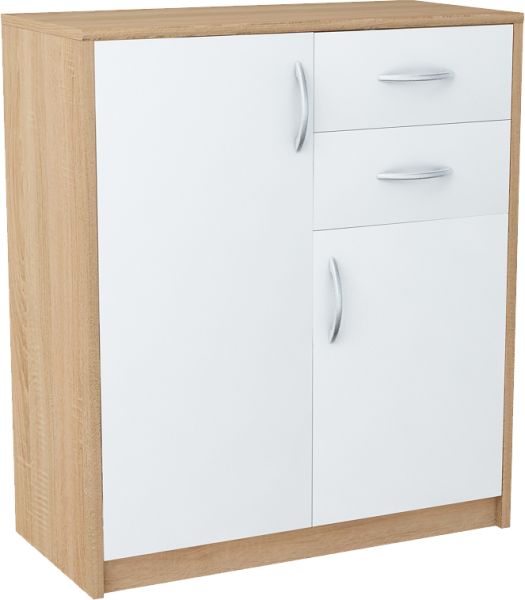Casarredo AGNES komoda 2D2S, dub sonoma/biela