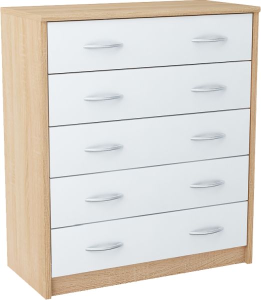 Casarredo AGNES komoda 5S, dub sonoma/biela