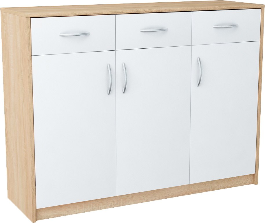 Casarredo AGNES komoda 3D3S, dub sonoma/biela