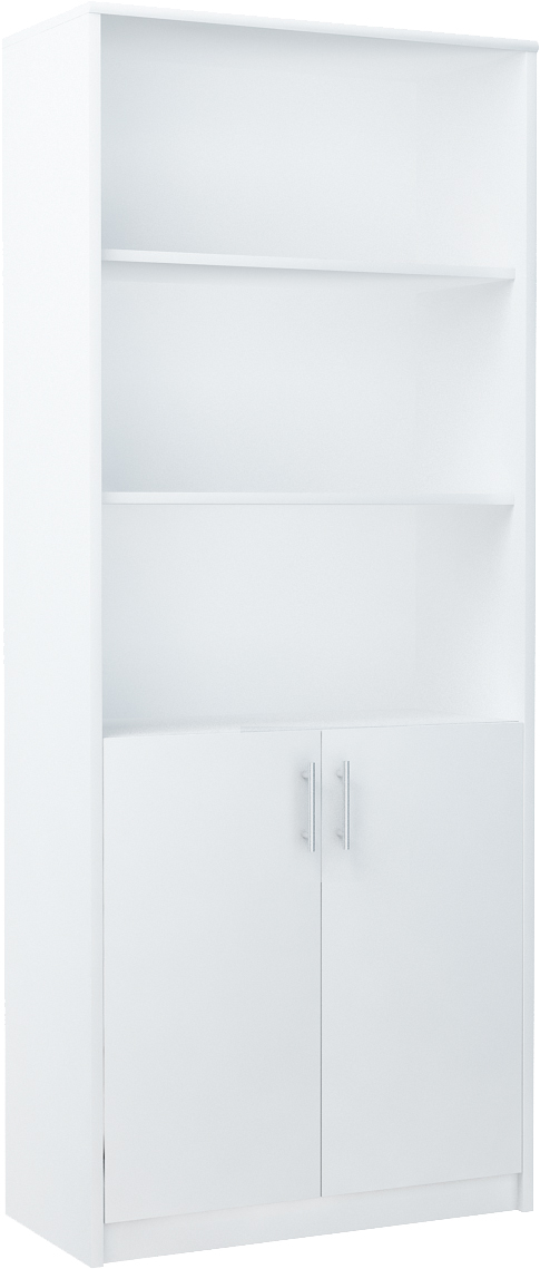 Casarredo MAX 5 policový regál s dvierkami, biela