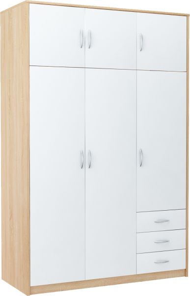 Casarredo Skriňa VIKA 6D3S, dub sonoma/biela