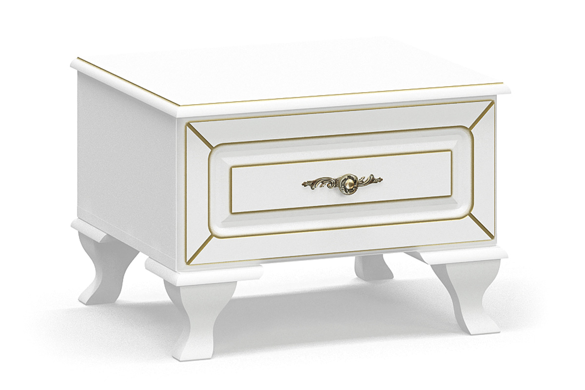 Casarredo MILAN rustikálny nočný stolík, biela