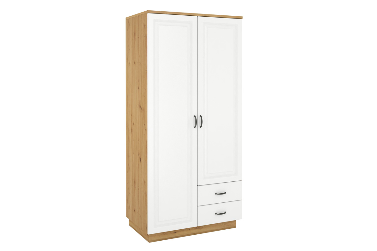 Lempert FLAWIA skriňa 2D2S, biela/dub artisan