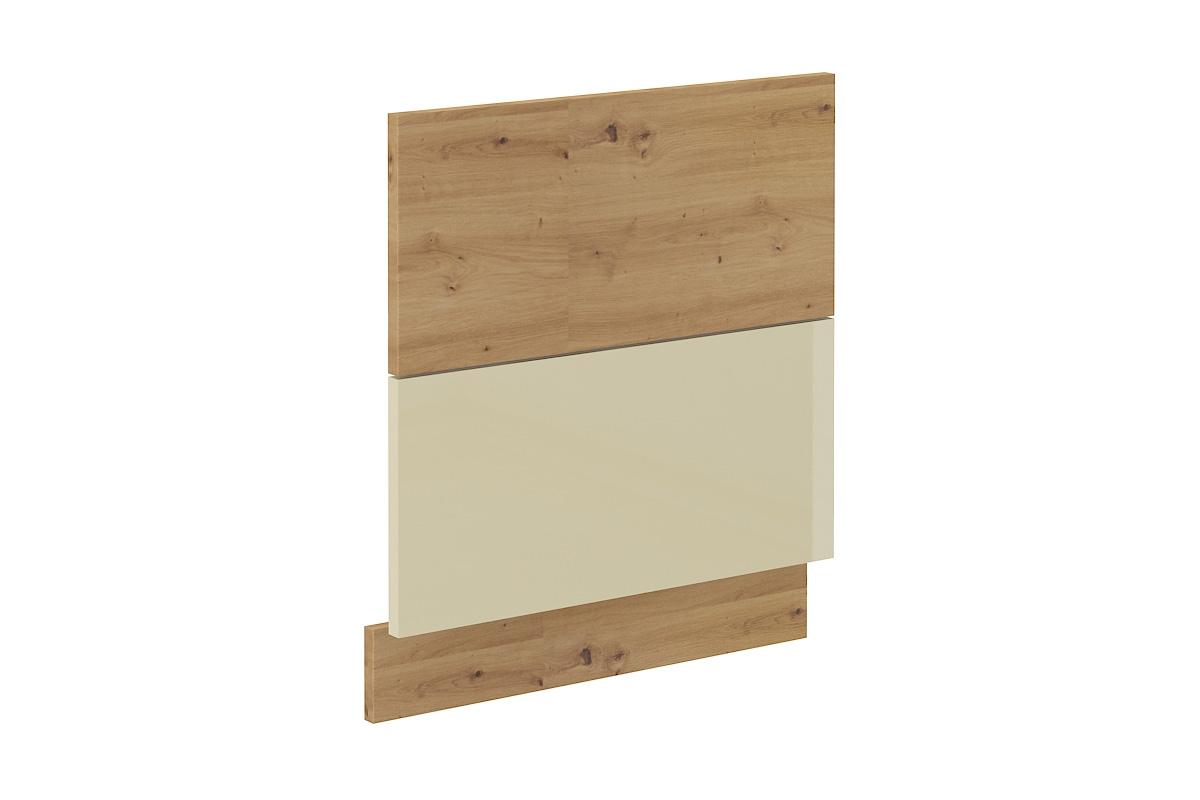 Lempert ARTISAN dvierka na umývačku 570x596, krémová/dub artisan