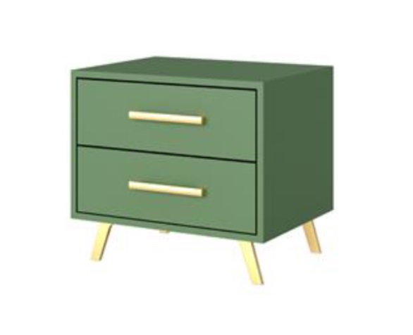 Stolar BALI, nočný stolík, zelená