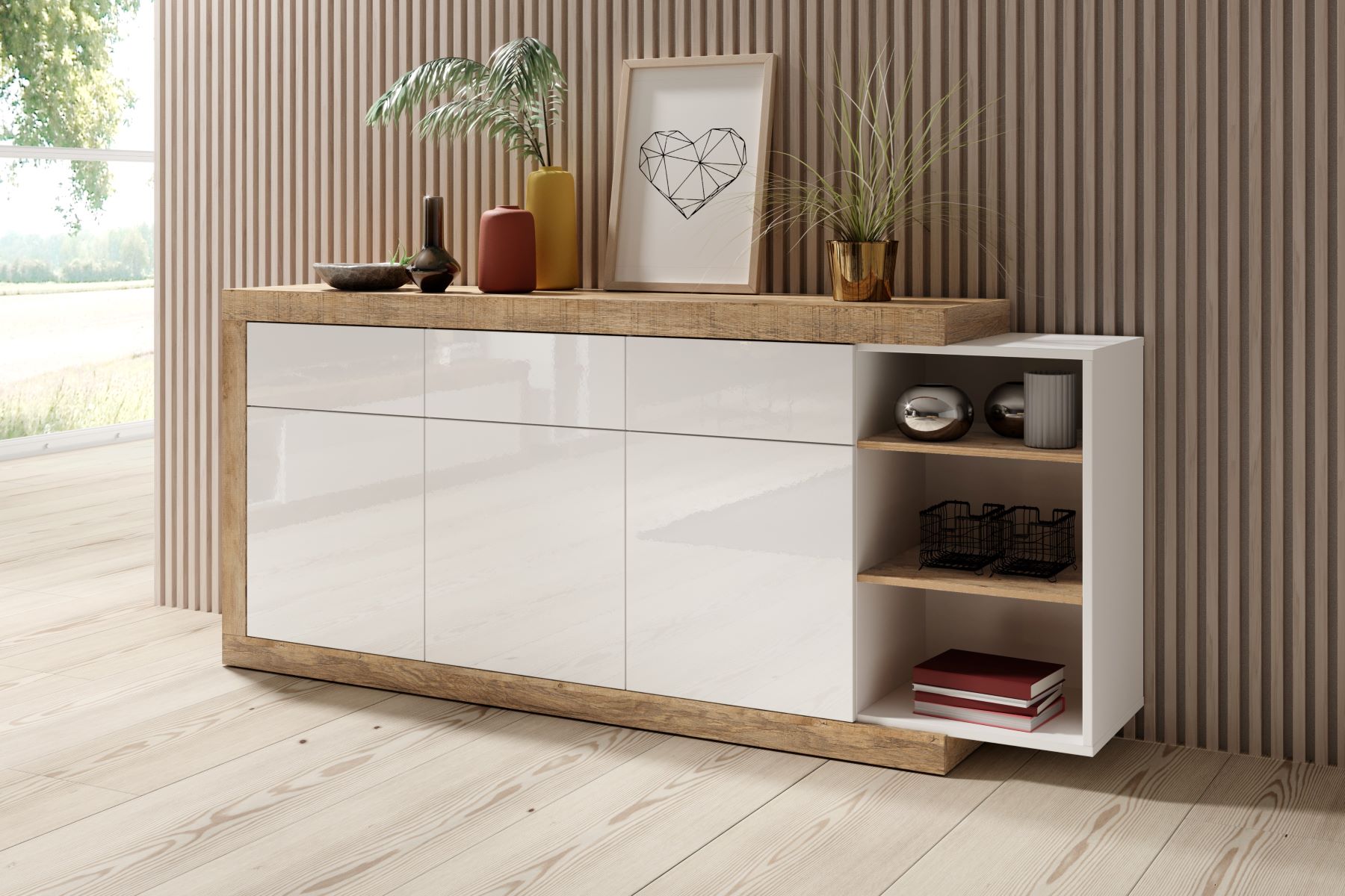 Helvetia SINTRA 25 komoda samdal/biela