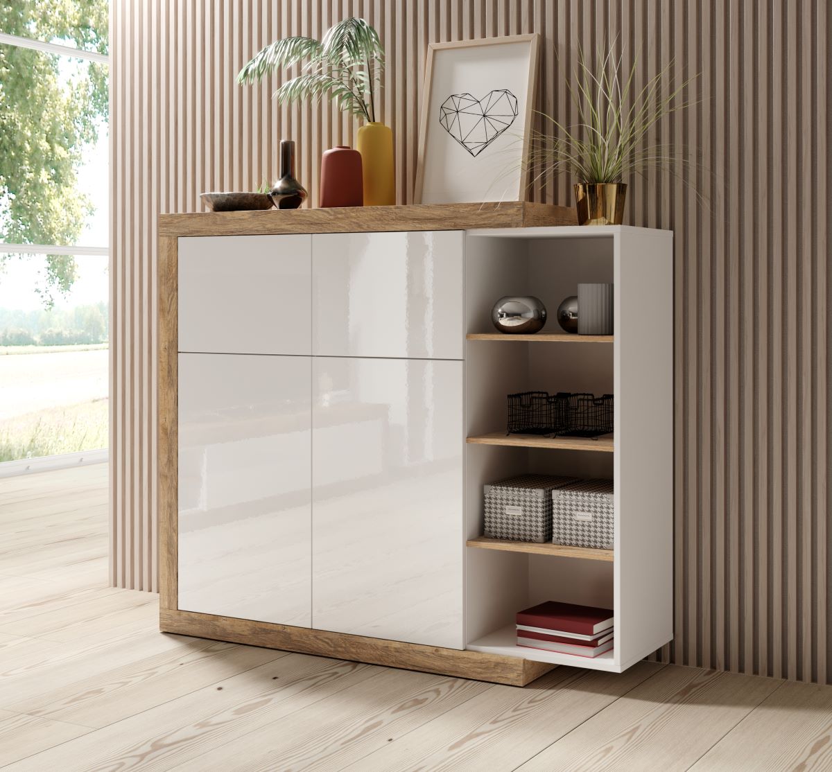 Helvetia SINTRA 45 komoda samdal/biela
