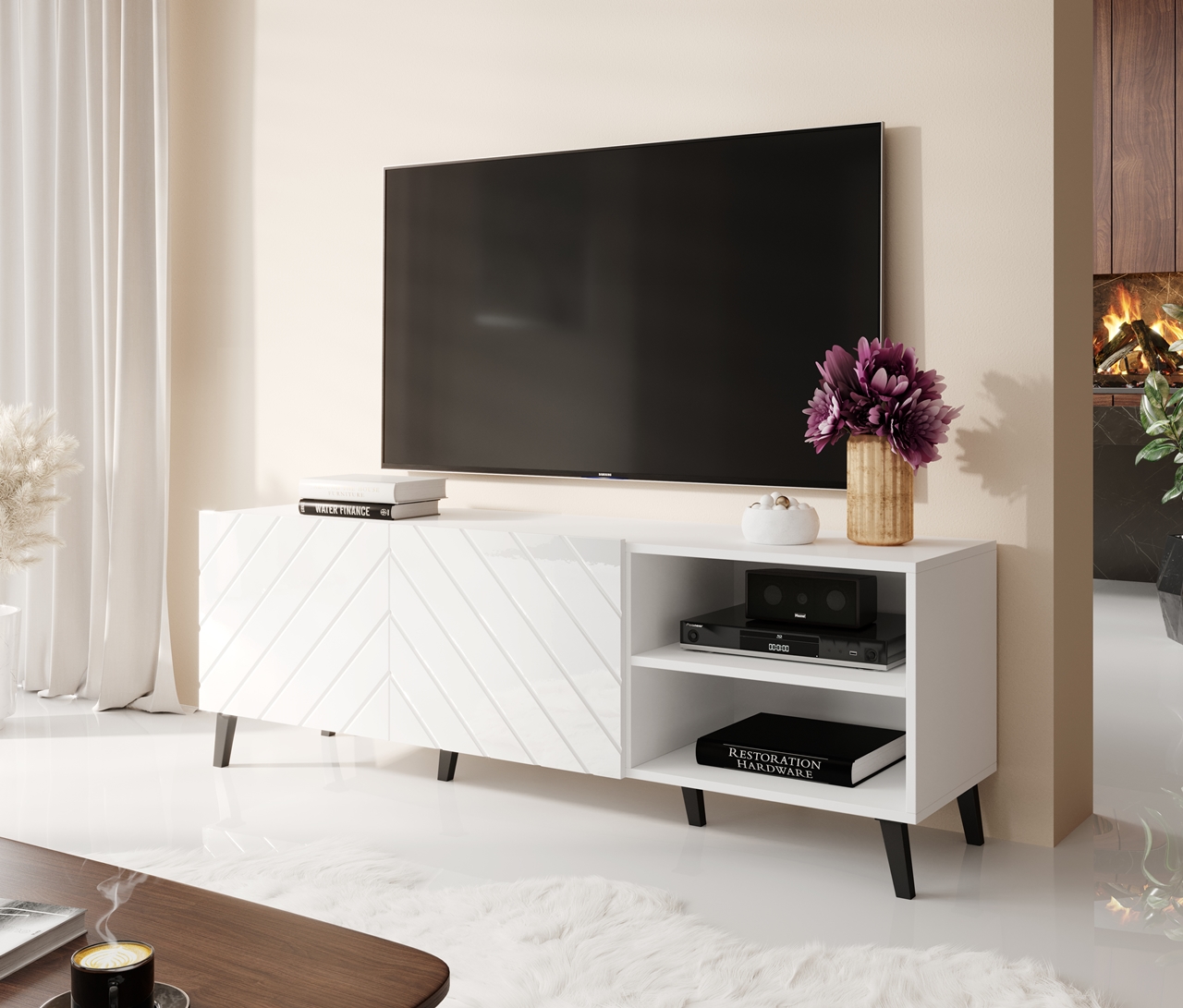 Casarredo HOLLY 1,5 TV stolík, biely