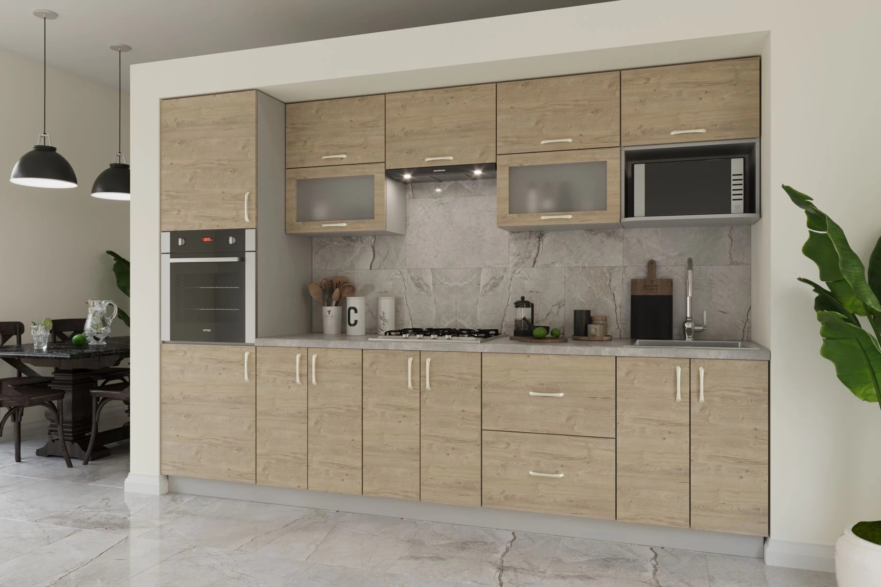 Casarredo MODEST 79 kuchynská linka 300, dub saténový