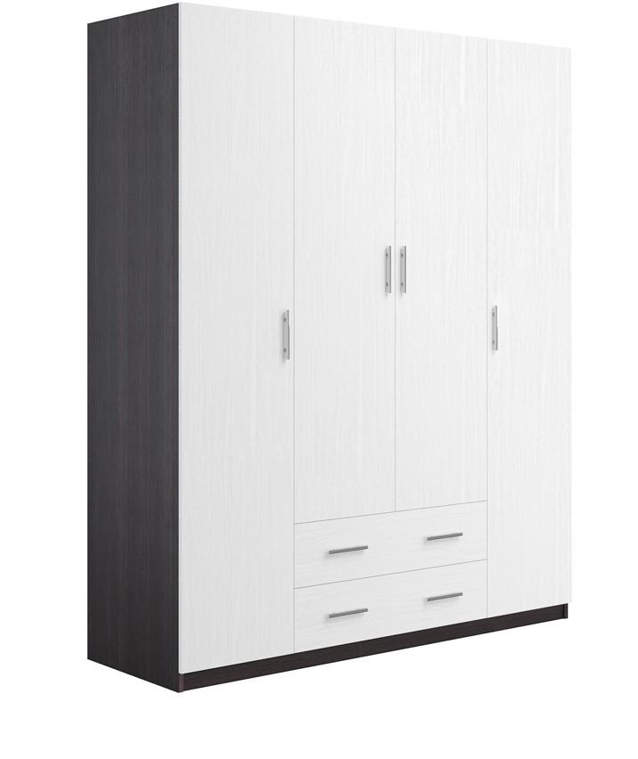 Casarredo STELLA šatníková skriňa, biela drevo-wenge