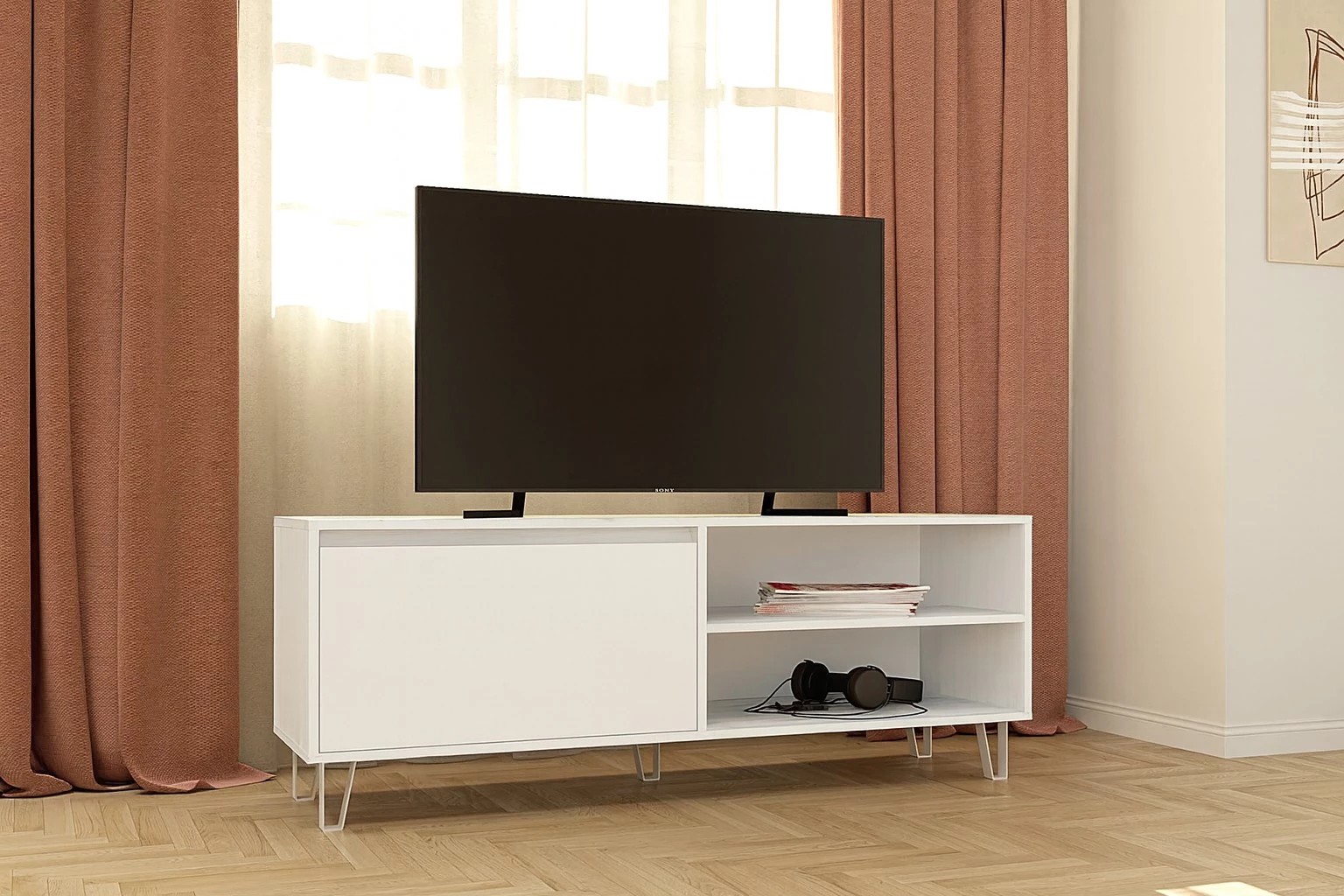 Casarredo ELIS televízny stolík, biely