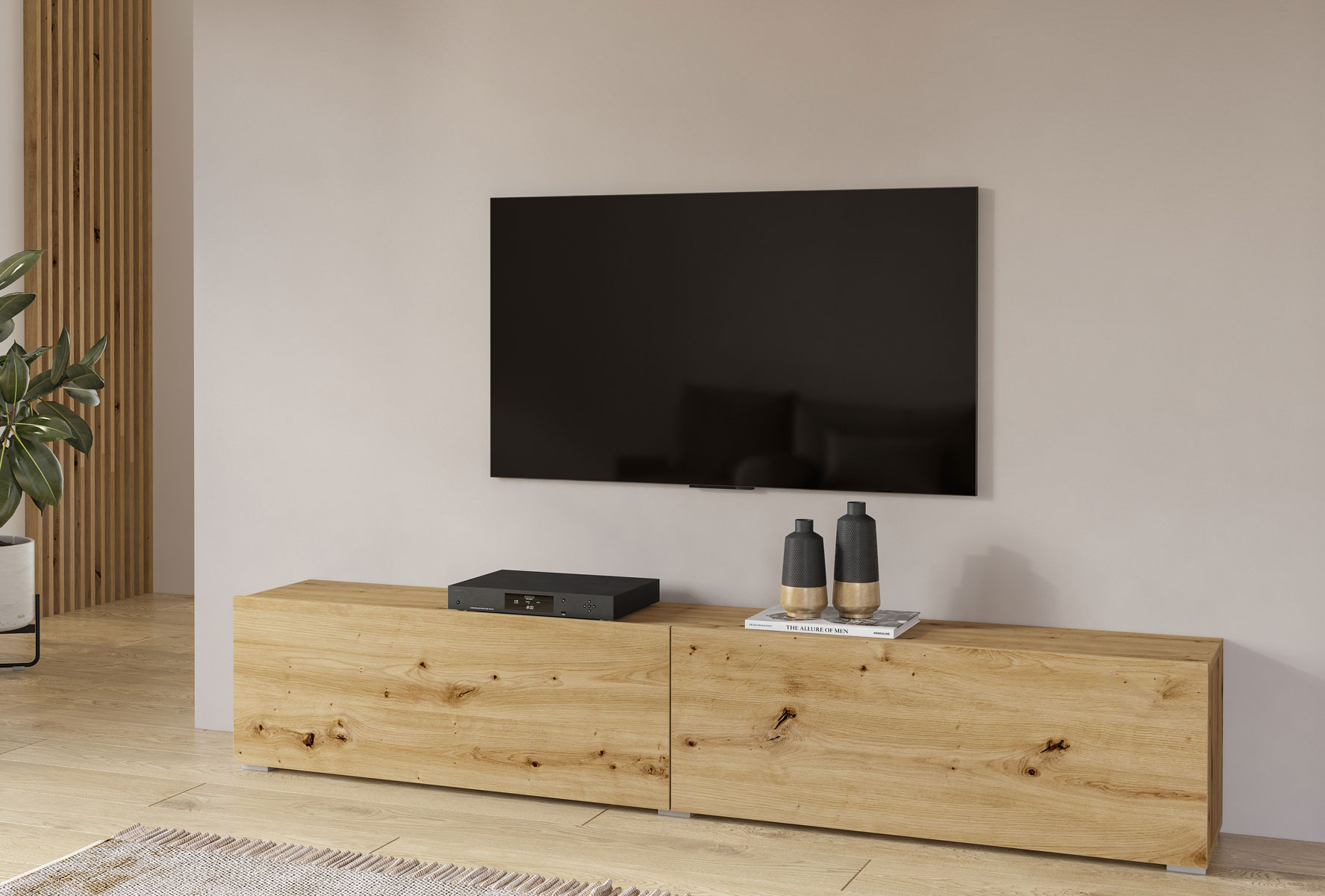 Helvetia AVA 40 moderný tv stolík dub artisan/ čierna