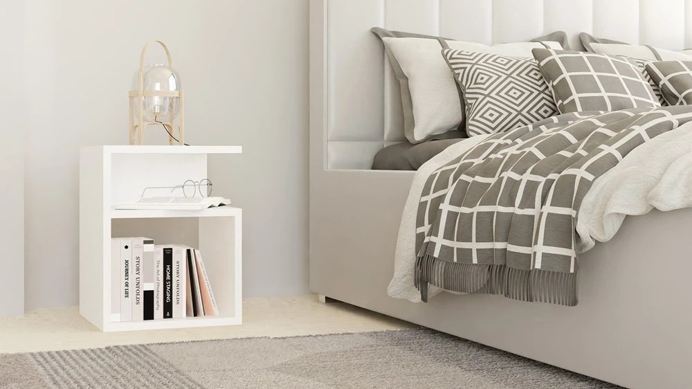 TOPESHOP TINI nočný stolík/skrinka, biela