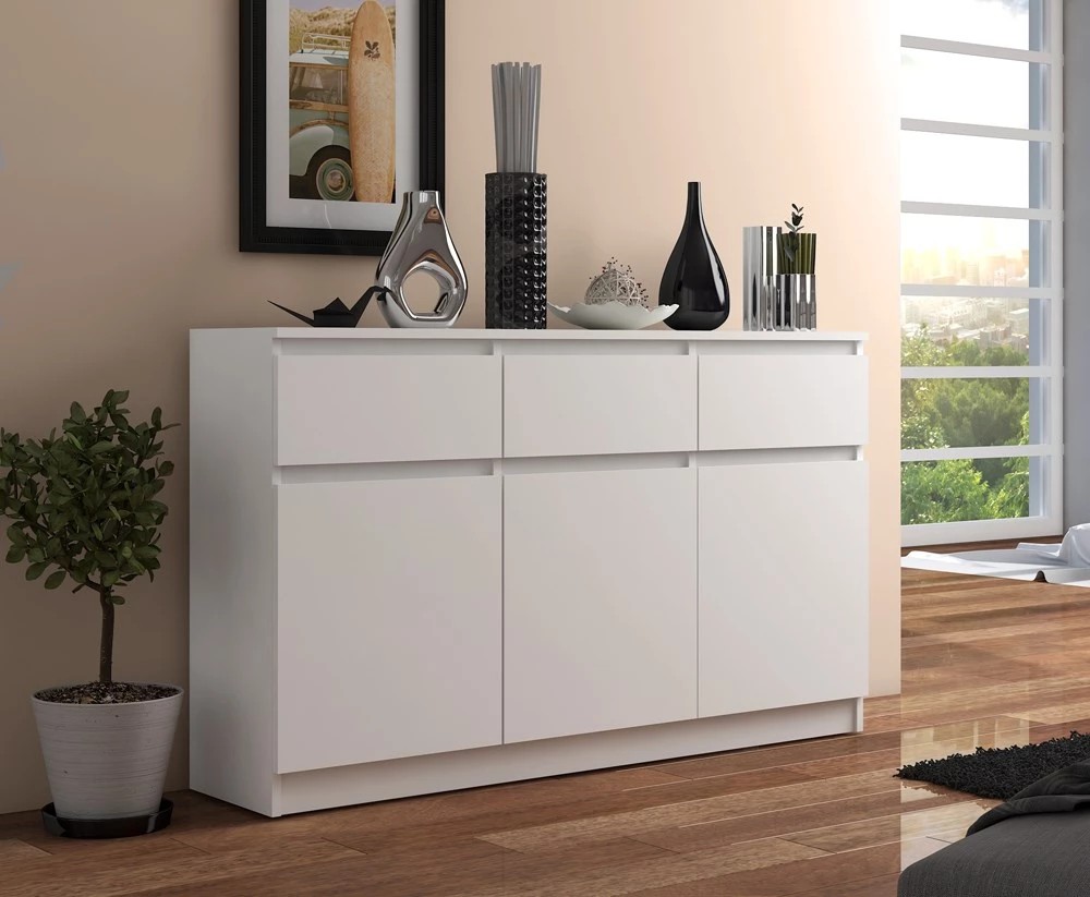 TOPESHOP Komoda 3D3S, biela